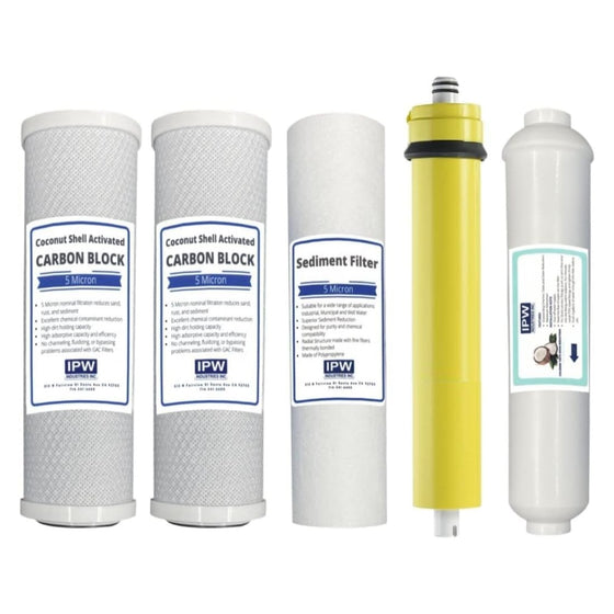 Watts-Compatible-Replacement-Water-Filters-for-WP5-50-Reverse-Osmosis-System-w/-Compatible-50-GPD-Membrane-560018,Isopure-Water,8