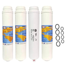 Load image into Gallery viewer, Omnipure Q5605, (2) Q5633,&amp; Membrane Replacement Sediment Carbon Filter Cartridge Set w/ Membrane by IPW Industries Inc.
