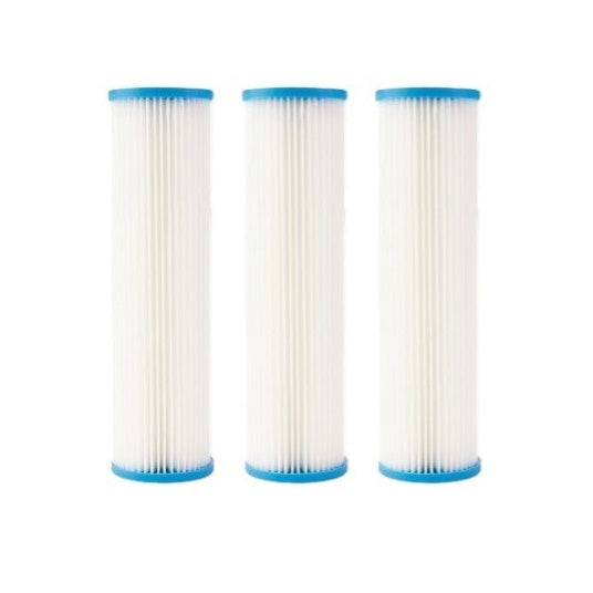 Pack-of-3-Filter-(WPC20-975)-9.75X2.75-20-Micron-Pleated-Sediment-Filters,Isopure-Water,3