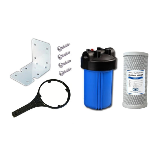 DIY---10-x-4.5-Whole-House-Filtration-System---Universal-Water-Filter-Housing,-Carbon-Block-Filter-Cartridge,-Bracket,-and-Wrench-Included---1-NPT-Port,Isopure-Water,7