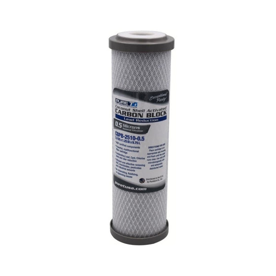 PureT-CBPB-2510-0.5,-10x2.5-Lead-Reduction-Water-Filter---NSF-Certified---Carbon-Block-Lead-Reduction-Filter-(.5-u-Micron-Rated),Isopure-Water,1