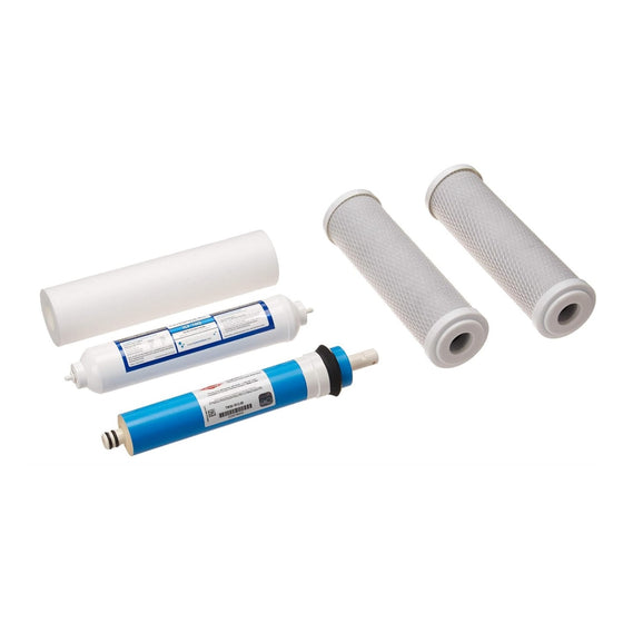 Filmtec-5-Stage-50F-Reverse-Osmosis-Replacement-Filter-Set-5-pcs-w-50-GPD-Membrane,-9.75x2.5,-white,Isopure-Water,1