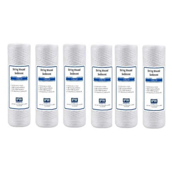 Pack-of-6-5-Micron-20-Sediment-Water-Filter-Cartridge-|-Whole-House-Sediment-Filtration-|-Compatible-with-PC40-20,-WP1BB20P,-355222-45,-WPP-45200-01,-WPP-45200-01,-84650,Isopure-Water,4