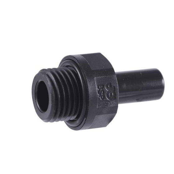 John-Guest--(PM050812E-)-Metric-Acetal-Black-Stem-Adapter-(BSPP-Thread),Isopure-Water,8