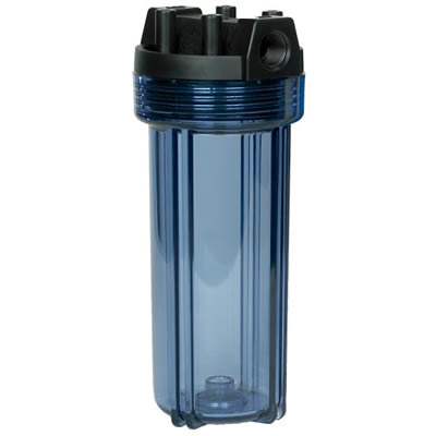 PureT---C891-Series---10-Commercial-Heavy-Duty-Filter-Housing---Black-Cap-/-Clear-Sump-3/4-NPT,Isopure-Water,3