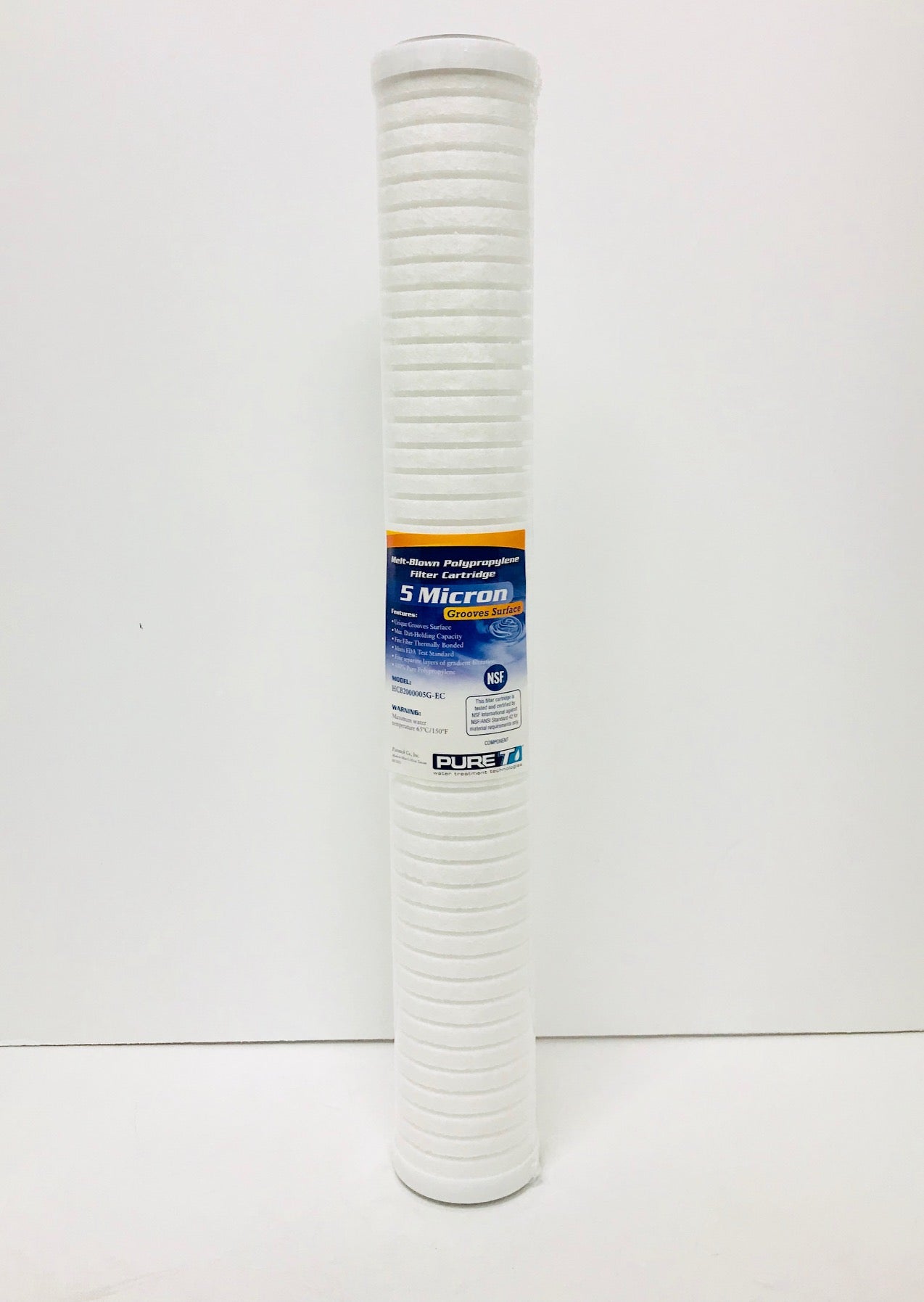 PureT (GCB2000005) 20''x2.5'' Spun Polypropylene Sediment 5 Micron ...