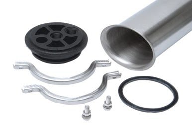 PureT-(SSMH-2521-38)-2.5-x-21-x-3/8-304-Stainless-Steel-Membrane-Housing,-W--Plastic-End-Cap,Isopure-Water,12