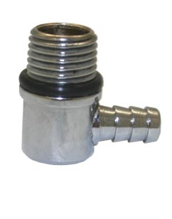 QMP-(QMP504-3/8)-Elbow;-3/8-Barb-Adapter;-Chrome,Isopure-Water,6