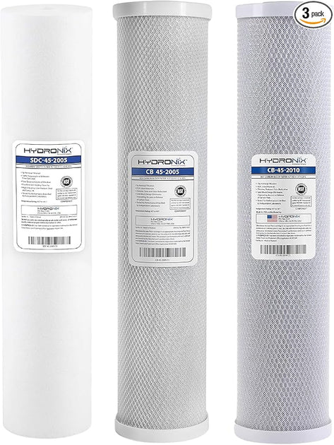 IPW-Industries---Compatible-3-Stage-Replacement-Filter-Set-for-Whole-House-Water-Filters-|-Compatible-to-Hydronix™-SDC-45-2005,-CB-45-2005,-CB-45-2010-|-Removes-Sediment,-Chlorine,-Taste--Odor,Isopure-Water,3