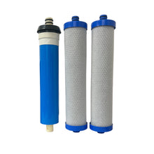 Load image into Gallery viewer, Sears Whirlpool Kenmore Compatible Reverse Osmosis Replacement Water Filters for WHER12 and WHER18 System by IPW Industries Inc - Isopure Water - (2)FXWF - 1000 (1)10&quot; RO Membrane
