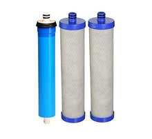 Load image into Gallery viewer, Sears Whirlpool Kenmore Compatible Reverse Osmosis Replacement Water Filters for WHER12 and WHER18 System by IPW Industries Inc - Isopure Water - (2)FXWF - 1000 (1)10&quot; RO Membrane
