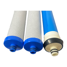 Load image into Gallery viewer, Sears Whirlpool Kenmore Compatible Reverse Osmosis Replacement Water Filters for WHER12 and WHER18 System by IPW Industries Inc - Isopure Water - (2)FXWF - 1000 (1)10&quot; RO Membrane

