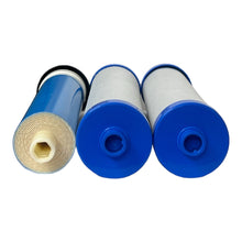 Load image into Gallery viewer, Sears Whirlpool Kenmore Compatible Reverse Osmosis Replacement Water Filters for WHER12 and WHER18 System by IPW Industries Inc - Isopure Water - (2)FXWF - 1000 (1)10&quot; RO Membrane
