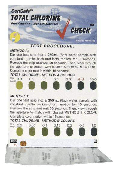 Sensafe-(481110)-Its-Total-Chlorine-Kit;-30-Foil-Packets-Test-Strips,Isopure-Water,12