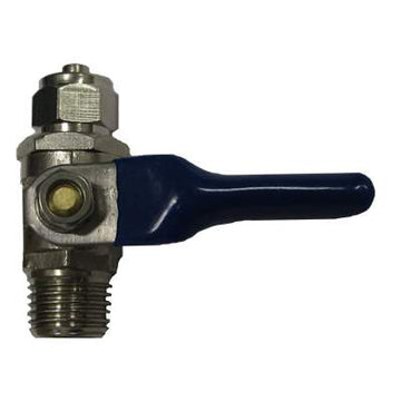 Tgi Pure (VV-TKB14) Chrome Ball Valve 1-4" Tube x 1-4" NPT with a 1-4 Turn Handle