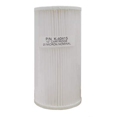 Unicel-(K-40415-B)-10-x-4.5-Pleated-Filters-20-Micron-Polypropylene-Filter,Isopure-Water,1
