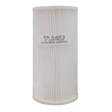 Unicel (K-40415-B) 10" x 4.5" Pleated Filters 20 Micron Polypropylene Filter