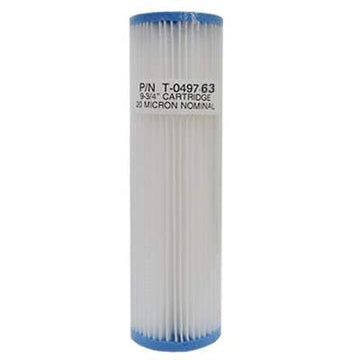 Unicel (T-0497-63-B) 10" x 2.5" Pleated Filters 20 MIC. POLYPROPYLENE 6 SQ.FT