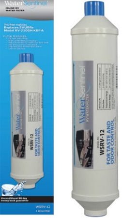 Water-Sentinel-(WSRV-12)-Inline-RV-Water-Filter-Carbon-KDF-with-Hose-Bib-Connection,Isopure-Water,1