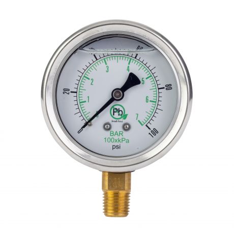 Watts-PG07L25-0-100-psi-Pressure-Gauge-Liquid-Filled-Side-Mount,Isopure-Water,5