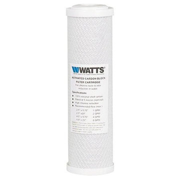 Watts (WCB10-CHLORA) 9.75"x2.75" Chloramine Carbon Block 5 Micron Filter